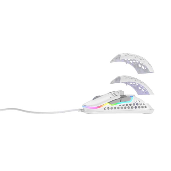 Xtrfy M42 muis Ambidextrous USB Type-A Optisch 16000 DPI (M42-RGB-WHITE)