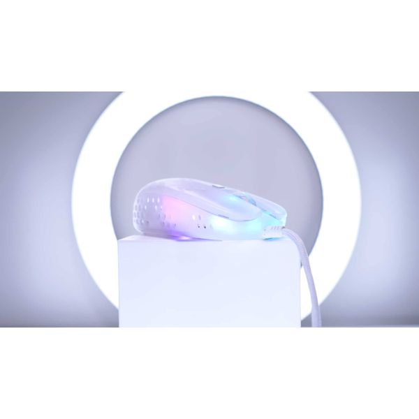 Xtrfy MZ1 muis Ambidextrous USB Type-A Optisch 16000 DPI (MZ1-RGB-WHITE-TP)