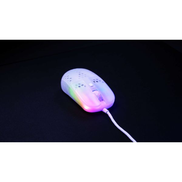 Xtrfy MZ1 muis Ambidextrous USB Type-A Optisch 16000 DPI (MZ1-RGB-WHITE-TP)