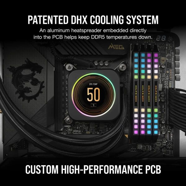 Corsair Dominator CMT32GX5M2X7200C34 geheugenmodule 32 GB 2 x 16 GB DDR5 7200 MHz (CMT32GX5M2X7200C34)