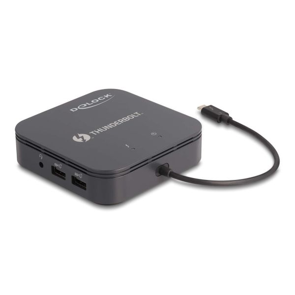DeLOCK 87789 notebook dock & poortreplicator Bedraad Thunderbolt 3 Zwart (87789)