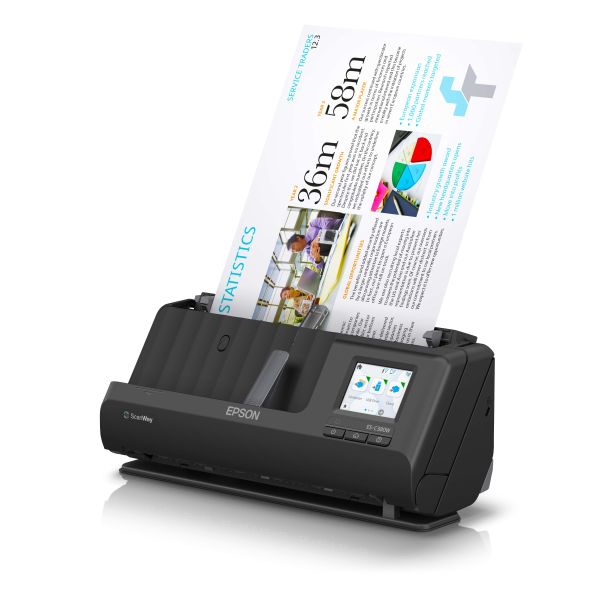 Epson ES-C380W Scanner met ADF + invoer voor losse vellen 600 x 600 DPI A4 Zwart (B11B269401)