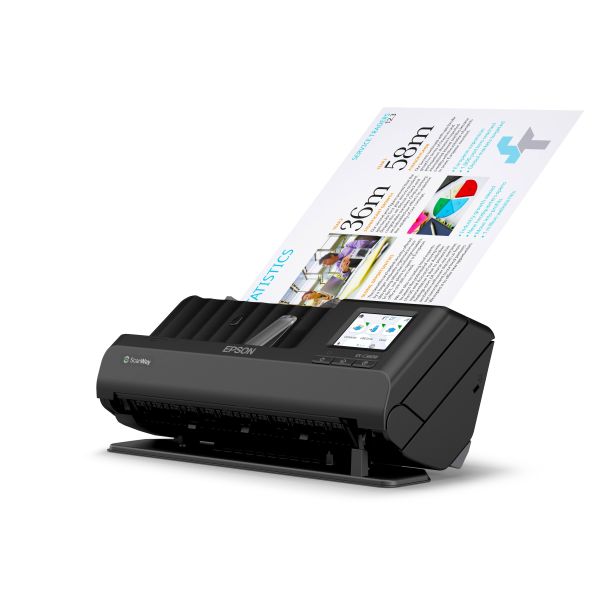 Epson ES-C380W compacte A4-documentscanner met Wi-Fi-connectiviteit en U-traject