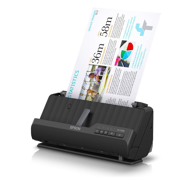 Epson ES-C320W compacte A4-documentscanner met Wi-Fi-connectiviteit en U-traject (B11B270401)