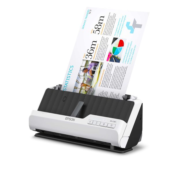 Epson DS-C330 Scanner met ADF + invoer voor losse vellen 600 x 600 DPI A4 Zwart, Wit (B11B272401)
