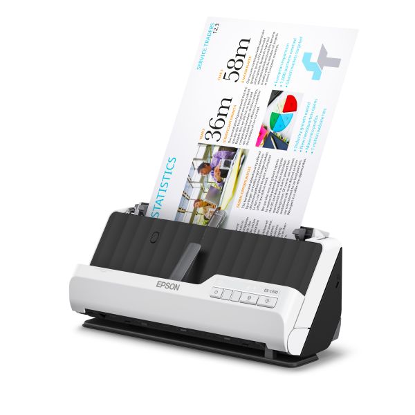 Epson DS-C330 Scanner met ADF + invoer voor losse vellen 600 x 600 DPI A4 Zwart, Wit (B11B272401)
