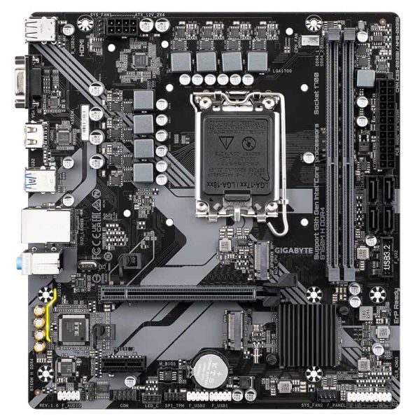 GIGABYTE B760M H DDR4 moederbord Intel B760 Express LGA 1700 micro ATX (B760M H DDR4) GIGABYTE B760M H DDR4 moederbord Intel B760 Express LGA 1700 micro ATX (B760M H DDR4)
