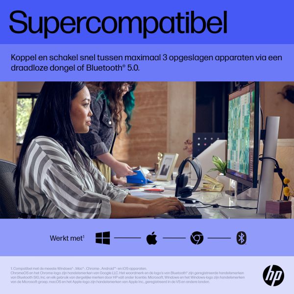 HP 715 oplaadbare muis voor meerdere apparaten (6E6F0AA#ABB)