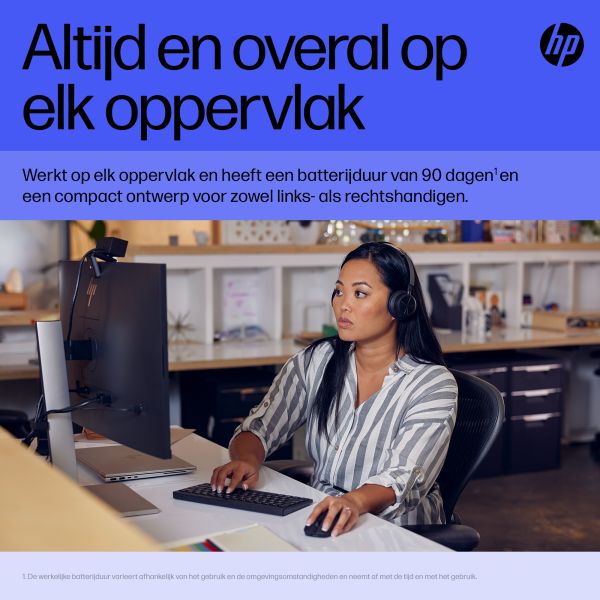 HP 715 oplaadbare muis voor meerdere apparaten (6E6F0AA#ABB)
