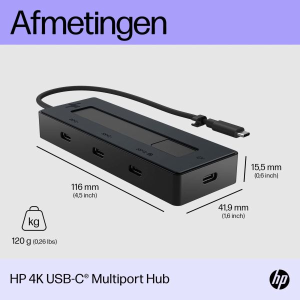 HP 4K USB-C Multiport Hub (6G843AA#ABB)