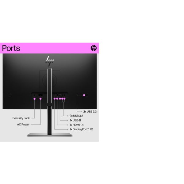HP E27q G5 68,6 cm (27") 2560 x 1440 Pixels Quad HD LCD Zwart, Zilver (6N6F2AA)