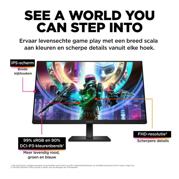 HP OMEN by HP 24 60,5 cm (23.8") 1920 x 1080 Pixels Full HD Zwart (780D9AA#ABB)