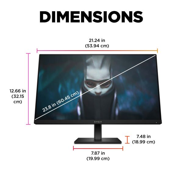 HP OMEN by HP 24 60,5 cm (23.8") 1920 x 1080 Pixels Full HD Zwart (780D9AA#ABB)