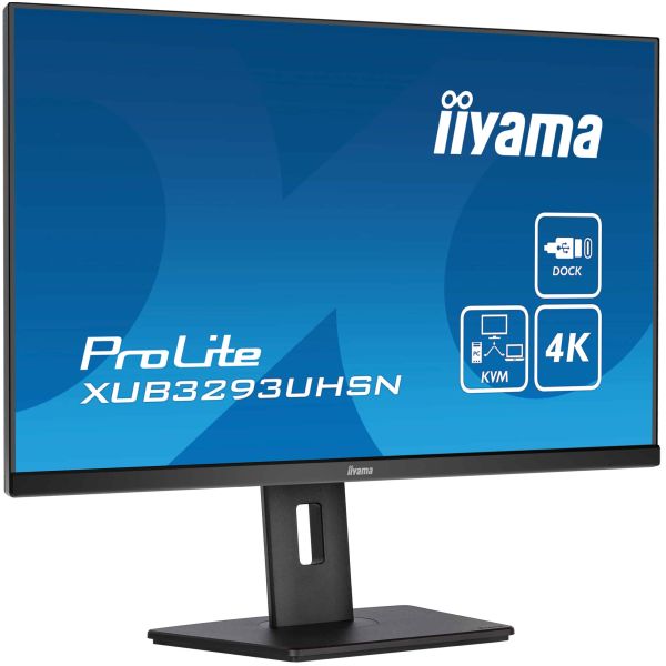 iiyama ProLite XUB3293UHSN-B5 computer monitor 80 cm (31.5") 3840 x 2160 Pixels 4K Ultra HD LCD Zwart (XUB3293UHSN-B5)