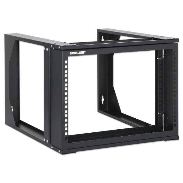 Intellinet 19" open frame rack voor wandmontage, 6U, scharnierend voorframe, 2-post uitvoering, diepte 17,7", bouwpakket, zwart RAL 9004 (716178) Intellinet 19" open frame rack voor wandmontage, 6U, scharnierend voorframe, 2-post uitvoering, diepte 17,7", bouwpakket, zwart RAL 9004 (716178)
