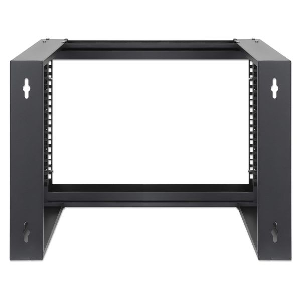 Intellinet 19" open frame rack voor wandmontage, 6U, scharnierend voorframe, 2-post uitvoering, diepte 17,7", bouwpakket, zwart RAL 9004 (716178) Intellinet 19" open frame rack voor wandmontage, 6U, scharnierend voorframe, 2-post uitvoering, diepte 17,7", bouwpakket, zwart RAL 9004 (716178)