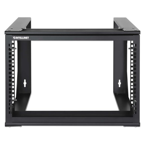 Intellinet 19" open frame rack voor wandmontage, 6U, scharnierend voorframe, 2-post uitvoering, diepte 17,7", bouwpakket, zwart RAL 9004 (716178) Intellinet 19" open frame rack voor wandmontage, 6U, scharnierend voorframe, 2-post uitvoering, diepte 17,7", bouwpakket, zwart RAL 9004 (716178)