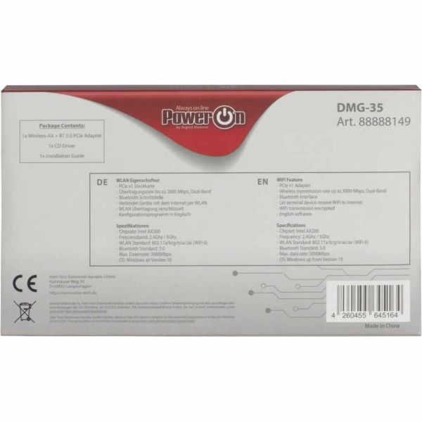 Inter-Tech DMG-35 Intern WLAN / Bluetooth 3000 Mbit/s (88888149)