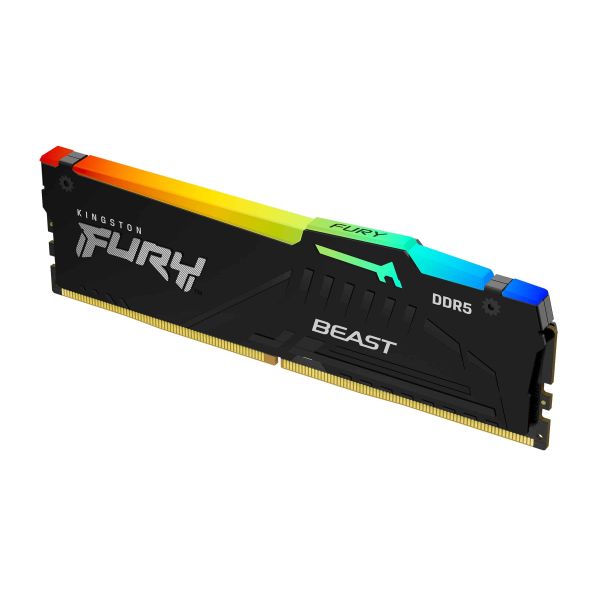 Kingston Technology FURY Beast 64GB 5200MT/s DDR5 CL40 DIMM (Kit van 4) RGB XMP (KF552C40BBAK4-64) Kingston Technology FURY Beast 64GB 5200MT/s DDR5 CL40 DIMM (Kit van 4) RGB XMP