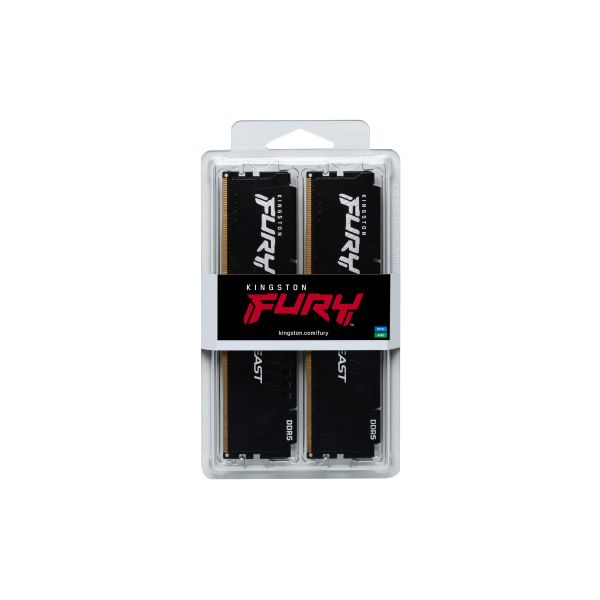 Kingston Technology FURY Beast 128GB 5200MT/s DDR5 CL40 DIMM (set van 4) Black XMP (KF552C40BBK4-128)