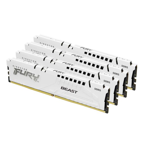 Kingston Technology FURY 64GB 6000MT/s DDR5 CL40 DIMM (set van 4) Beast White XMP (KF560C40BWK4-64)