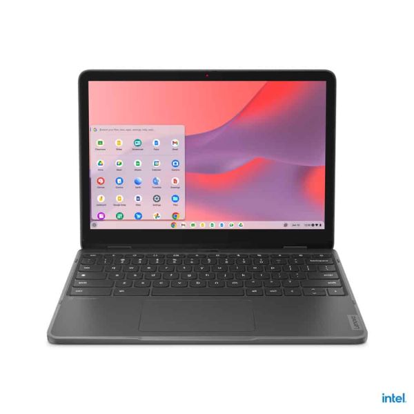 Lenovo 500e Yoga Chromebook N100 31 cm (12.2") Touchscreen WUXGA Intel® N 4 GB LPDDR5-SDRAM 32 GB eMMC Wi-Fi 6E (802.11ax) ChromeOS Grijs (82W40000MH)
