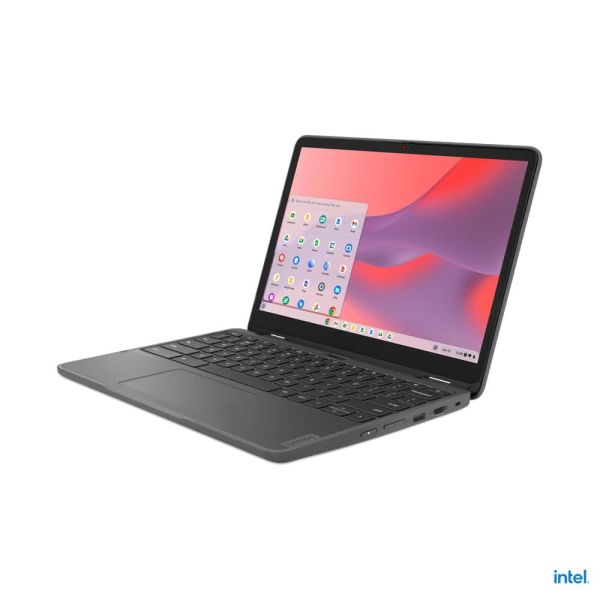 Lenovo 500e Yoga Chromebook N100 31 cm (12.2") Touchscreen WUXGA Intel® N 4 GB LPDDR5-SDRAM 32 GB eMMC Wi-Fi 6E (802.11ax) ChromeOS Grijs (82W40000MH)