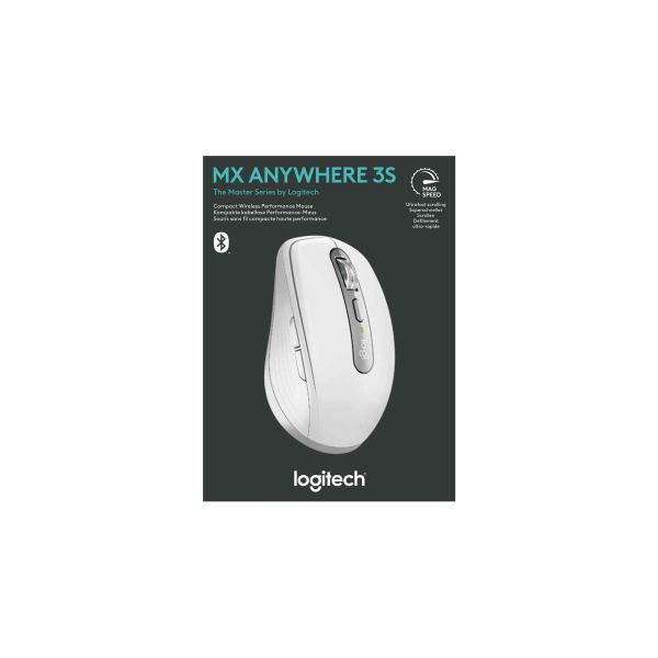 Logitech MX Anywhere 3S muis Kantoor Rechtshandig RF-draadloos + Bluetooth Laser 8000 DPI (910-006930)