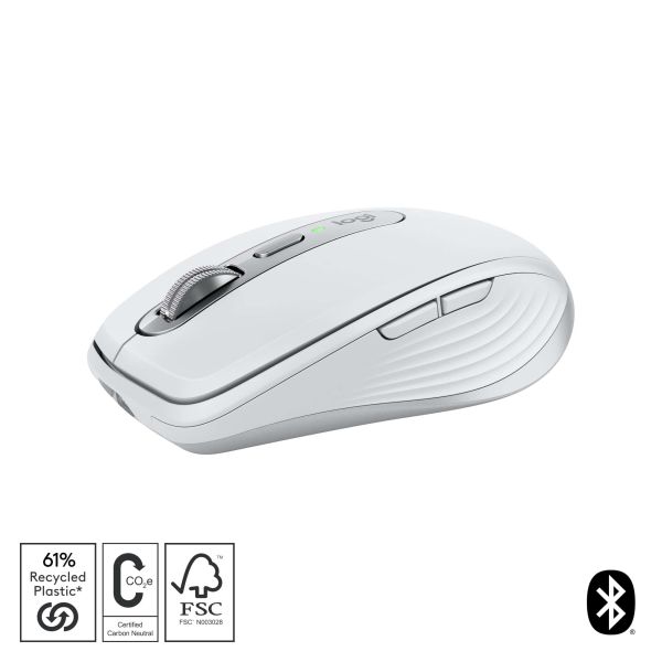 Logitech MX Anywhere 3S muis Kantoor Rechtshandig RF-draadloos + Bluetooth Laser 8000 DPI (910-006930)