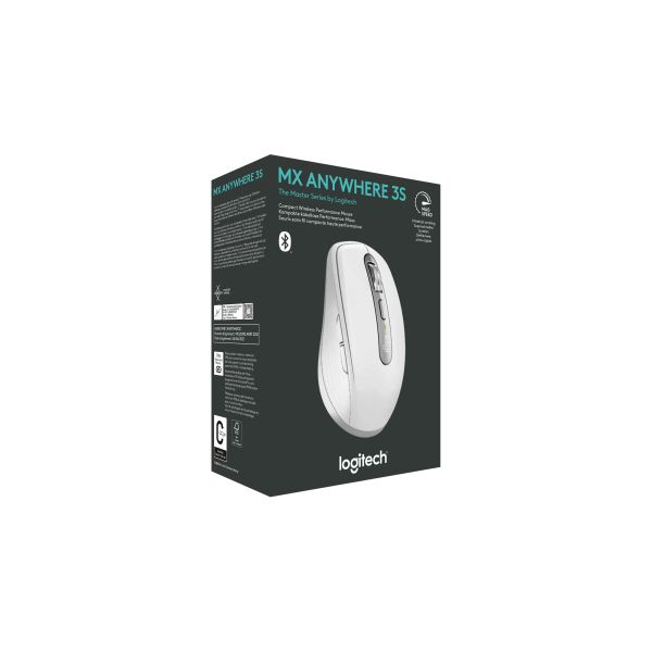 Logitech MX Anywhere 3S muis Kantoor Rechtshandig RF-draadloos + Bluetooth Laser 8000 DPI (910-006930)