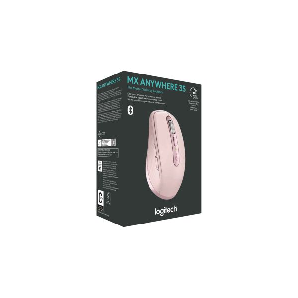 Logitech MX Anywhere 3S muis Kantoor Rechtshandig RF-draadloos + Bluetooth Laser 8000 DPI (910-006931)