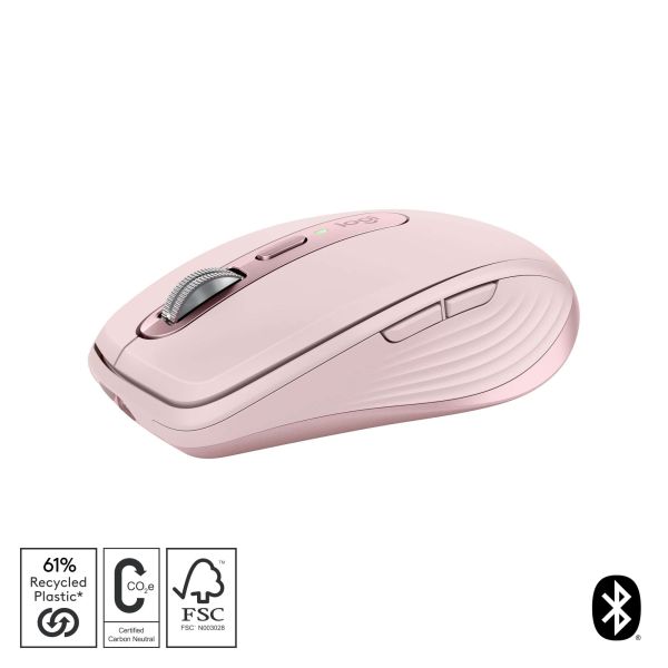Logitech MX Anywhere 3S muis Kantoor Rechtshandig RF-draadloos + Bluetooth Laser 8000 DPI (910-006931)