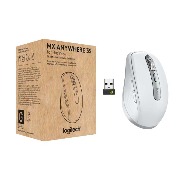 Logitech MX Anywhere 3S for Business muis Rechtshandig RF-draadloos + Bluetooth Laser 8000 DPI (910-006959)