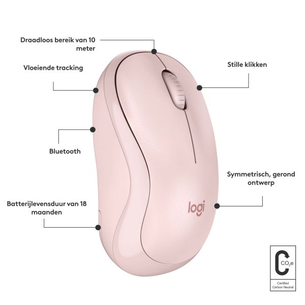 Logitech M240 muis Reizen Ambidextrous Bluetooth (910-007121)