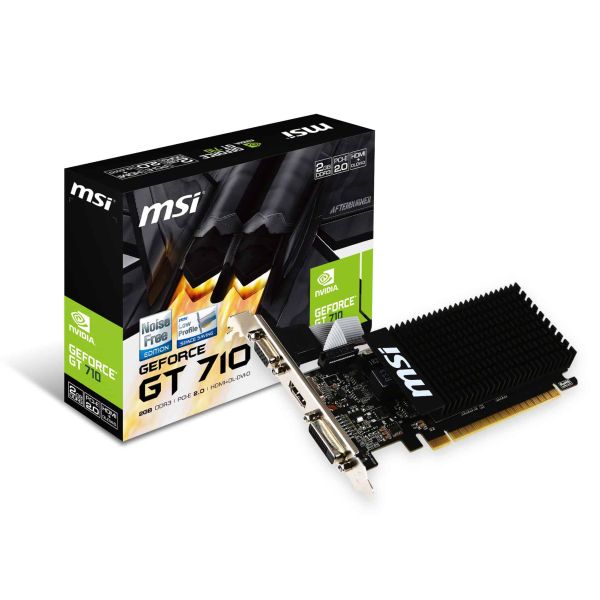 MSI V809-2000R videokaart NVIDIA GeForce GT 710 2 GB GDDR3 (GT 710 2GD3H LP)