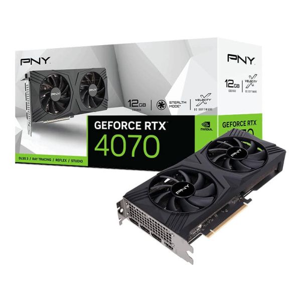 PNY VCG407012DFXPB1 videokaart NVIDIA GeForce RTX 4070 12 GB GDDR6X (VCG407012DFXPB1)