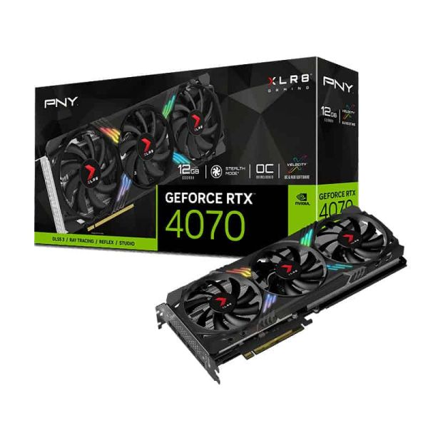 PNY GeForce RTX 4070 12GB XLR8 Gaming VERTO EPIC-X RGB NVIDIA GDDR6X (VCG407012TFXXPB1-O)
