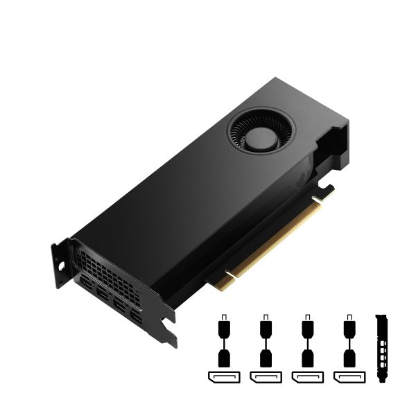 PNY VCNRTX4000ADALP-PB videokaart NVIDIA Quadro RTX 4000 20 GB GDDR6 (VCNRTX4000ADALP-PB)