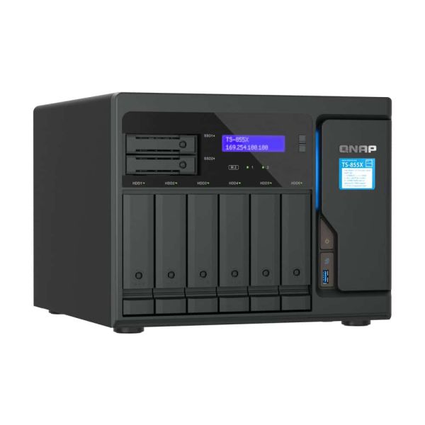 QNAP TS-855X SAN Tower Ethernet LAN Zwart C5125 (TS-855X-8G)