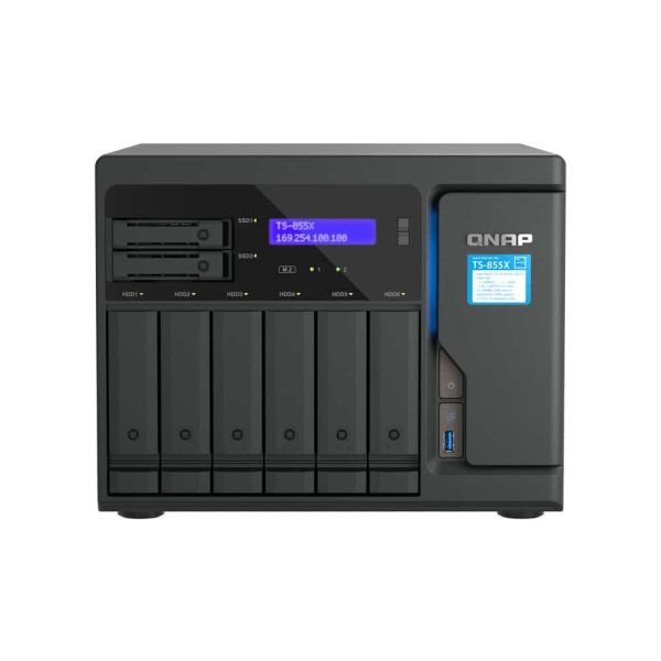 QNAP TS-855X SAN Tower Ethernet LAN Zwart C5125 (TS-855X-8G)