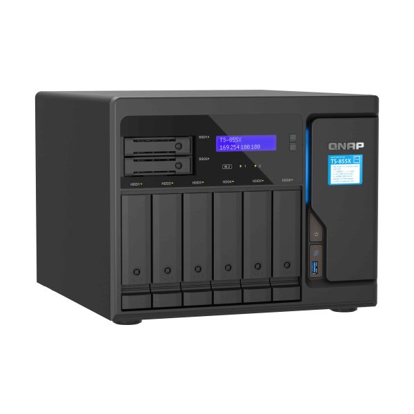 QNAP TS-855X SAN Tower Intel Atom® C5125 8 GB DDR4 0 TB QNAP QTS Zwart (TS-855X-8G) QNAP TS-855X SAN Tower Intel Atom® C5125 8 GB DDR4 0 TB QNAP QTS Zwart (TS-855X-8G)