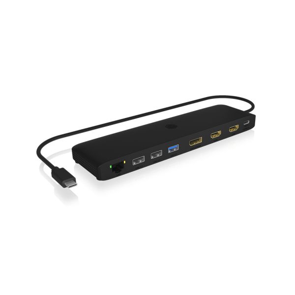 ICY BOX IB-DK2116-C notebook dock & poortreplicator Bedraad USB 3.2 Gen 1 (3.1 Gen 1) Type-C Zwart (IB-DK2116-C)