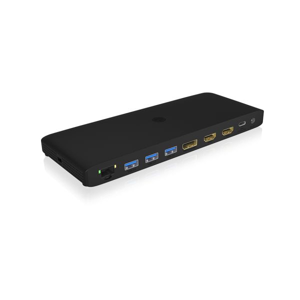 ICY BOX IB-DK2416-C notebook dock & poortreplicator Bedraad Zwart (IB-DK2416-C)