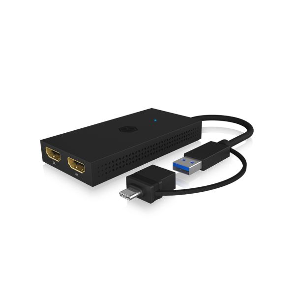 ICY BOX IB-SPL1029AC USB grafische adapter 3840 x 2160 Pixels Zwart (IB-SPL1029AC)