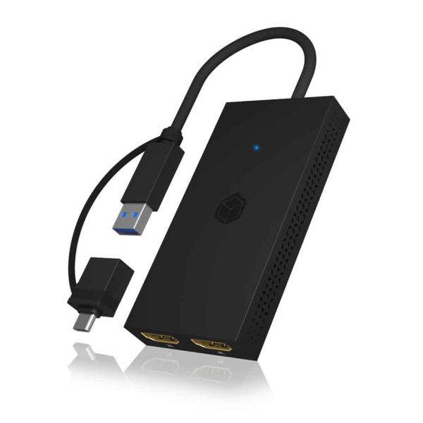 ICY BOX IB-SPL1029AC USB grafische adapter 3840 x 2160 Pixels Zwart (IB-SPL1029AC)