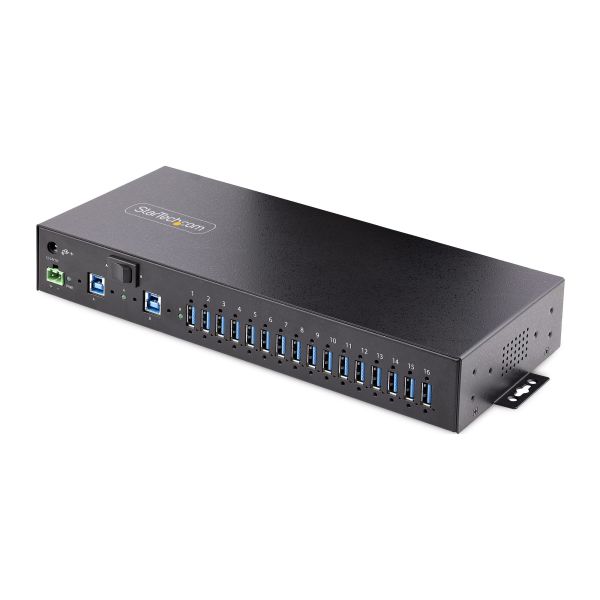 StarTech.com 16-Port Industrial USB 3.0 Hub, 5Gbps, Staal, DIN/Wand/Rack Monteerbaar, ESD Beveiliging, Terminal Block Voeding, Tot 120W Gedeelde USB Charging, Dual-Host Hub/Switch (5G16AINDS-USB-A-HUB) StarTech.com 16-Port Industrial USB 3.0 Hub, 5Gbps, Staal, DIN/Wand/Rack Monteerbaar, ESD Beveiliging, Terminal Block Voeding, Tot 120W Gedeelde USB Charging, Dual-Host Hub/Switch (5G16AINDS-USB-A-HUB)