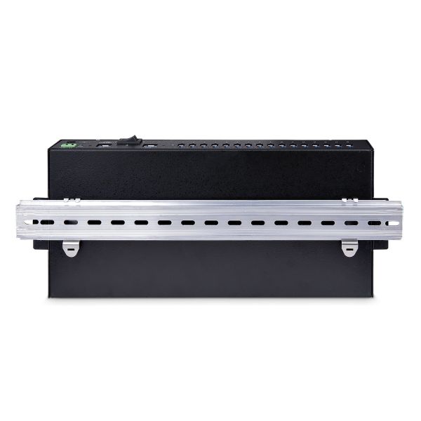 StarTech.com 16-Port Industrial USB 3.0 Hub, 5Gbps, Staal, DIN/Wand/Rack Monteerbaar, ESD Beveiliging, Terminal Block Voeding, Tot 120W Gedeelde USB Charging, Dual-Host Hub/Switch (5G16AINDS-USB-A-HUB)