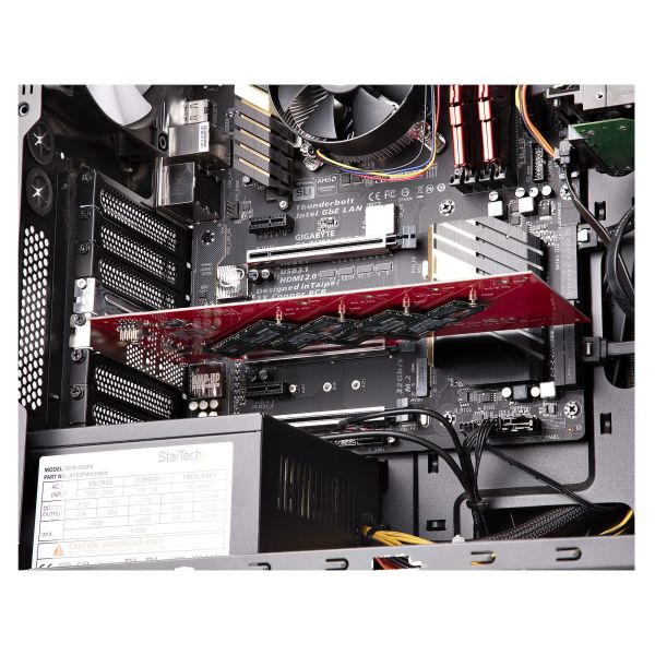 StarTech.com QUAD-M2-PCIE-CARD-B interfacekaart/-adapter Intern M.2 (QUAD-M2-PCIE-CARD-B)