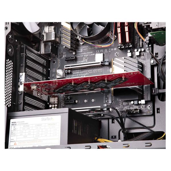 StarTech.com QUAD-M2-PCIE-CARD-B interfacekaart/-adapter Intern M.2 (QUAD-M2-PCIE-CARD-B)