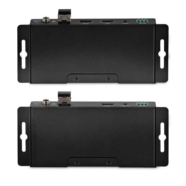 StarTech.com 4K HDMI over Fiber Extender Kit, 4K 60Hz tot 1km (Single Mode) of 300m (Multimode) LC Fiber Optic, HDR, HDCP, 3.5mm Audio/RS232/IR Extender, Transmitter & Receiver Kit, HDMI Rx/Tx (ST121HD20FXA2)